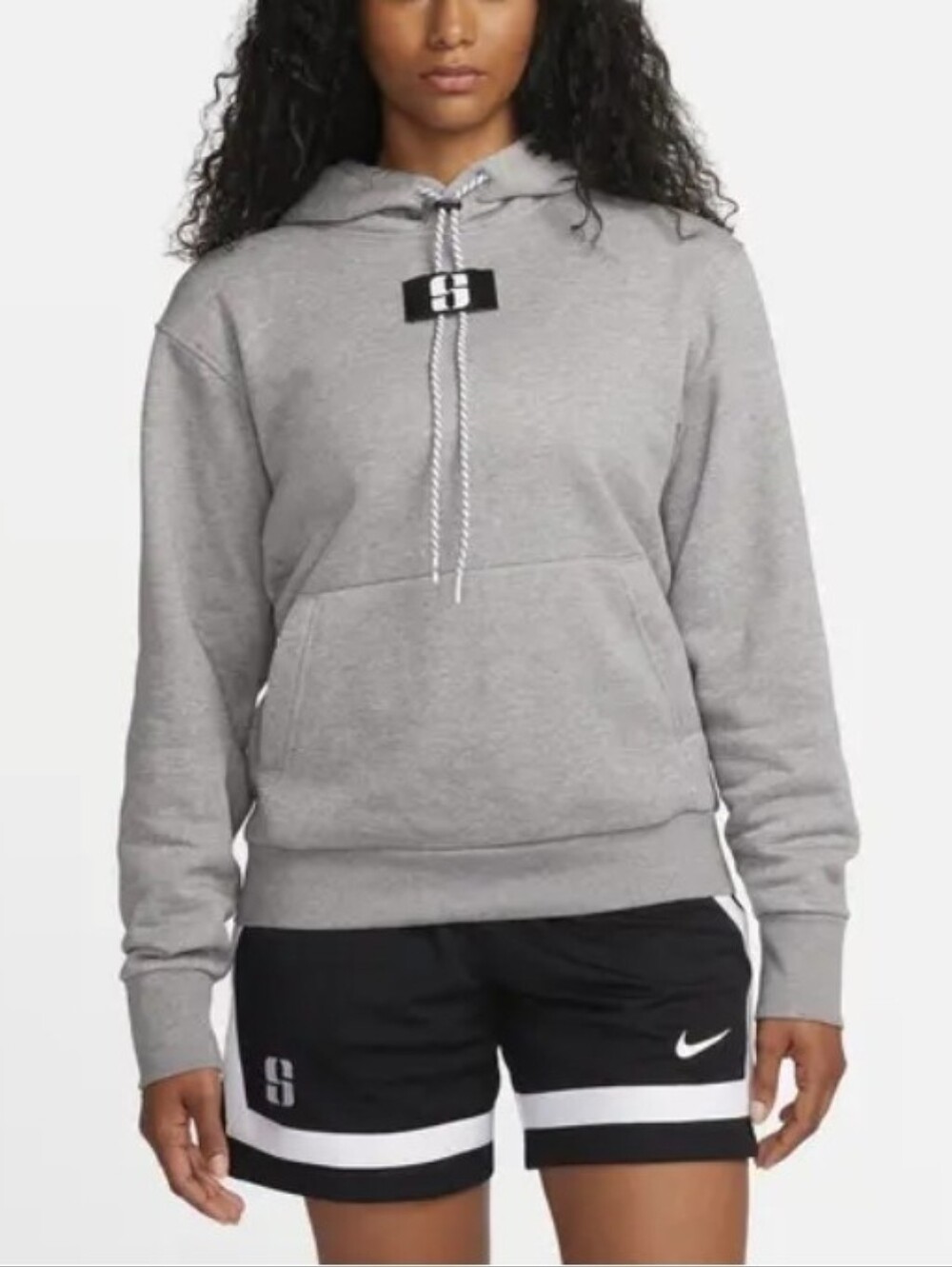Nike Sabrina Fleece Basketball Hoodie Grey Pullover Sweatshirt Size S